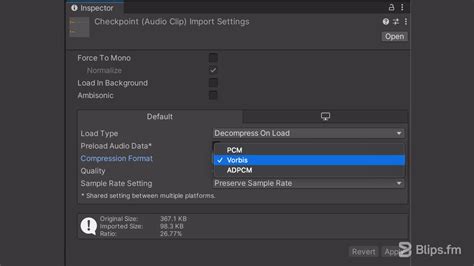 unity testing audio compression|Choosing the Right Load Type in Unity’s Audio Import .